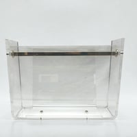 Image 5 of Porte-revue vintage David Lange pour Roche Bobois - Plexiglas et laiton - Années 70