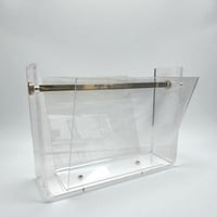 Image 6 of Porte-revue vintage David Lange pour Roche Bobois - Plexiglas et laiton - Années 70