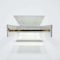 Image 7 of Porte-revue vintage David Lange pour Roche Bobois - Plexiglas et laiton - Années 70