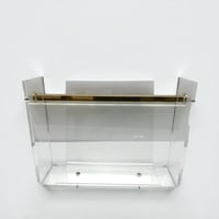 Image 8 of Porte-revue vintage David Lange pour Roche Bobois - Plexiglas et laiton - Années 70