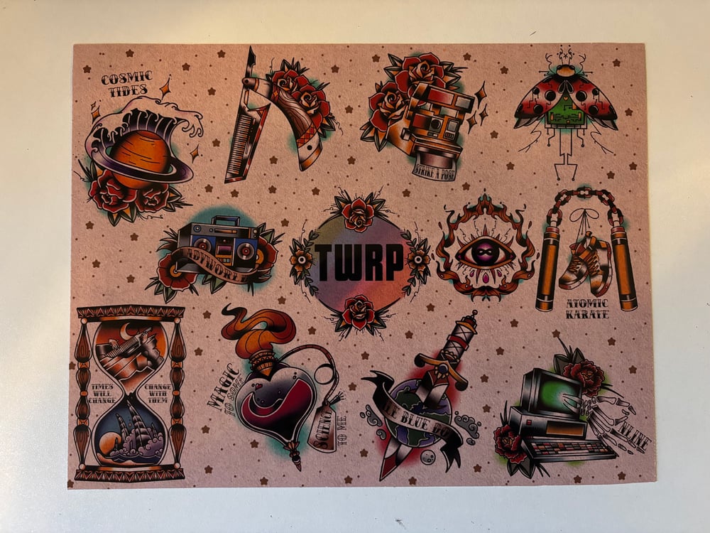 Image of TWRP Tattoo Flash Print