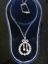 Image 3 of EDWARDIAN PLATINUM EDUARD FOEHR DIAMOND NECKLACE IN FITTED ORIGINAL BOX