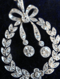 Image 4 of EDWARDIAN PLATINUM EDUARD FOEHR DIAMOND NECKLACE IN FITTED ORIGINAL BOX