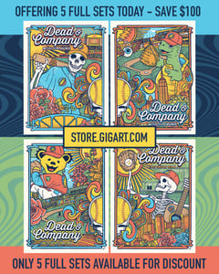Image of Full Set of 4 Dead & Company Stadium Poster Deal