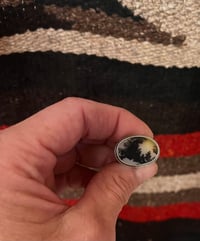 Image 1 of Dendritic Agate Ring Sterling Silver on Decorative Band