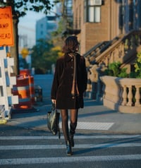 Image 1 of 1980s Yves Saint Laurent long velvet jacket