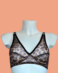 Image 1 of The FLOOZY wire free bra in leopard mesh