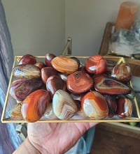 Image 1 of Sardonyx Palm Stone, Tumbled crystals