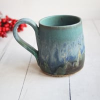 Image 1 of Discounted Matte Copper Blue Green Pottery Mug, 12 Ounce, Made in USA