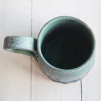 Image 8 of Discounted Matte Copper Blue Green Pottery Mug, 12 Ounce, Made in USA