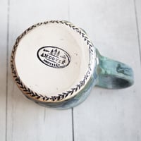 Image 10 of Discounted Matte Copper Blue Green Pottery Mug, 12 Ounce, Made in USA