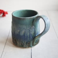 Image 5 of Discounted Matte Copper Blue Green Pottery Mug, 12 Ounce, Made in USA