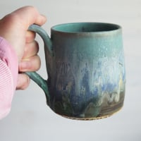 Image 7 of Discounted Matte Copper Blue Green Pottery Mug, 12 Ounce, Made in USA