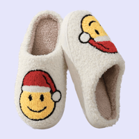 Image 2 of Santa Smiley Slippers