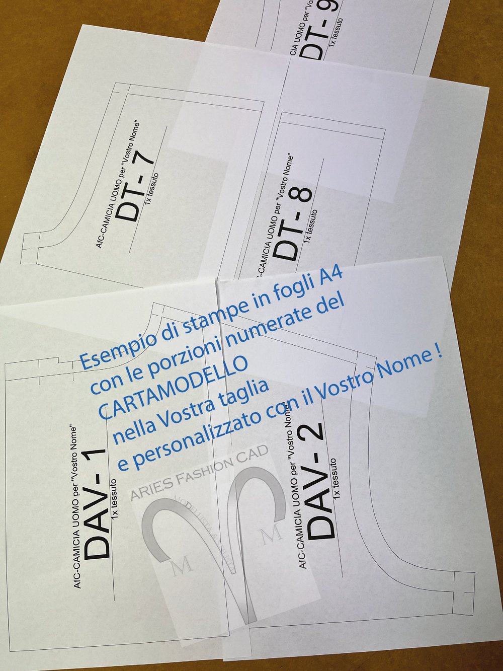 Image of Cartamodello CAMICIA UOMO