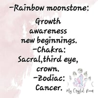 Image 4 of Rainbow Moonstone Bracelet, Gemstone Healing Jewelry