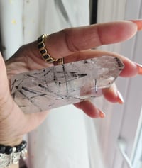Image 3 of Black tourmaline in quartz, Crystal freeform, Crystal gift decor