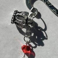 Image 5 of "Crown of the Crimson Heart” Edition – Handmade Fae-Court Hook Bookmark