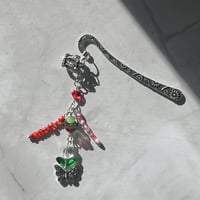 Image 2 of "Crown of the Crimson Heart” Edition – Handmade Fae-Court Hook Bookmark