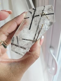 Image 2 of Black tourmaline in quartz, Crystals for protection 