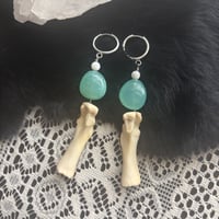 Image 2 of Amazonite & Bone Ear Weights