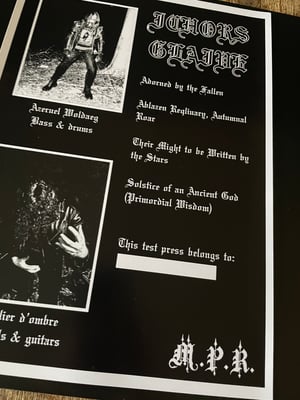 Image of ICHORS GLAIVE - Solstice of an ancient god Test Press