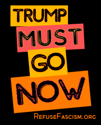 Trump Must Go Now sticker - English