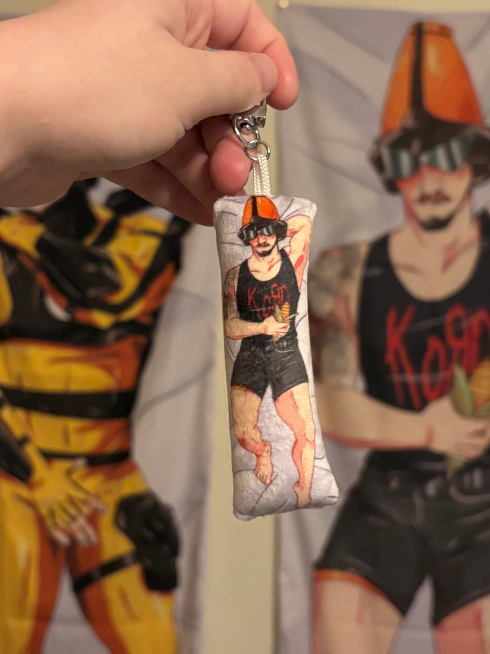 Image of (NEW & IMPROVED) Doctor Sung TWRP Mini Body Pillow Keychain