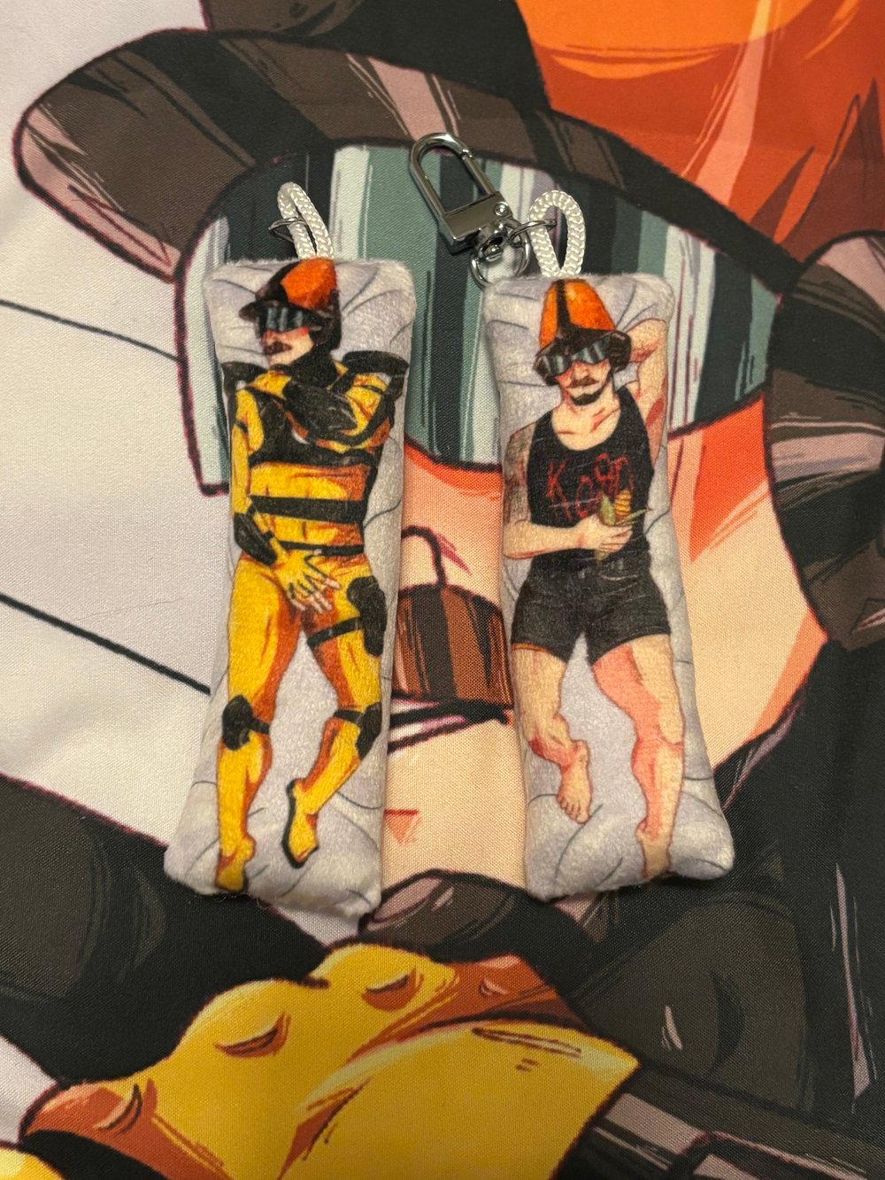 Image of (NEW & IMPROVED) Doctor Sung TWRP Mini Body Pillow Keychain