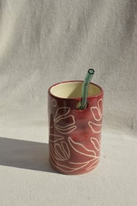 Image 1 of The SoulShine Co. Grip Straw Cup - Sangria Flora Adora