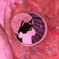 Image 2 of Félicette the First Cat in Space Enamel Pin