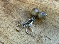 Image 6 of Ancient Labradorite Basha bead earrings 