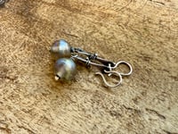 Image 8 of Ancient Labradorite Basha bead earrings 
