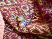 Image 2 of Ancient Labradorite Basha bead earrings 