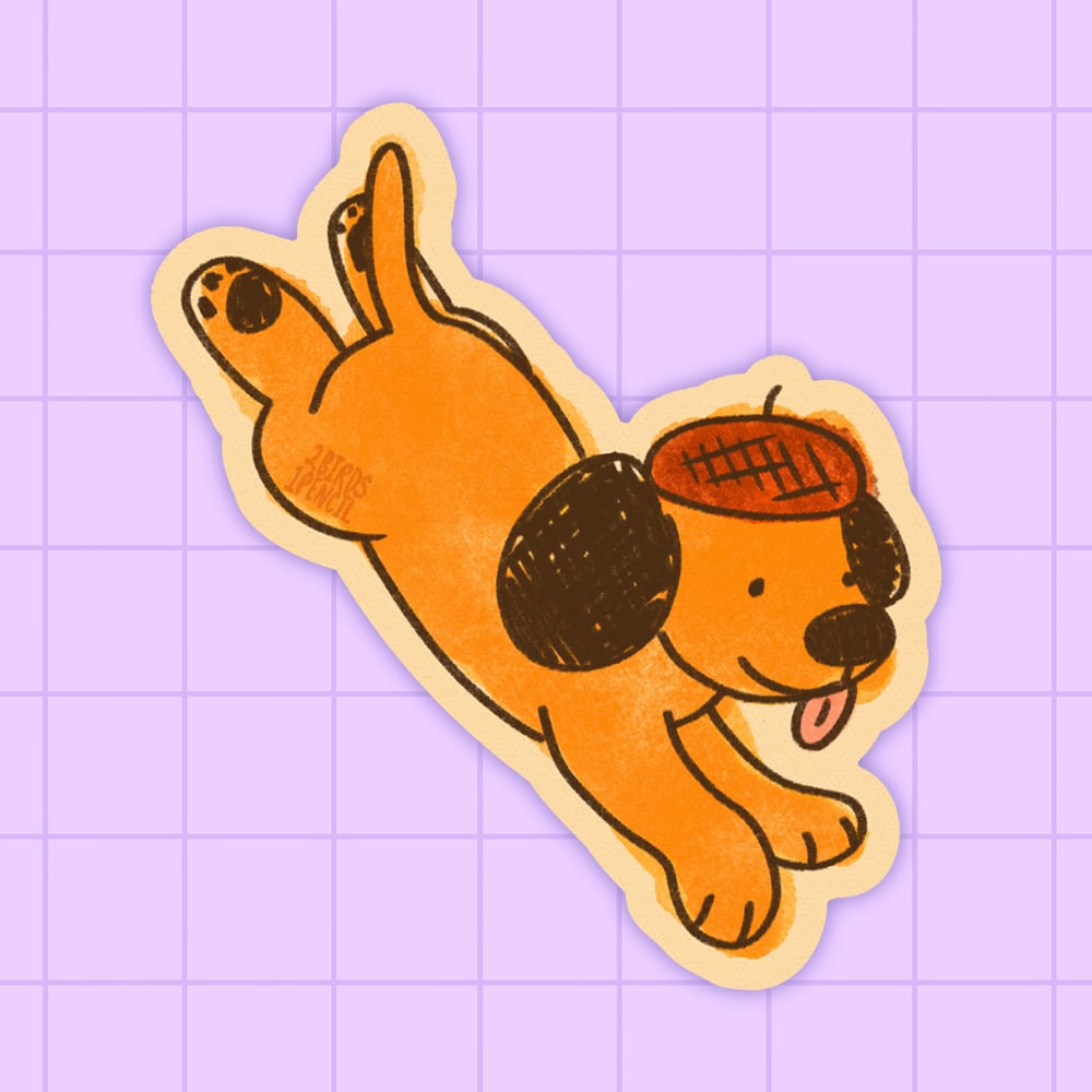 Image of Acorn puppy dog vinyl sticker