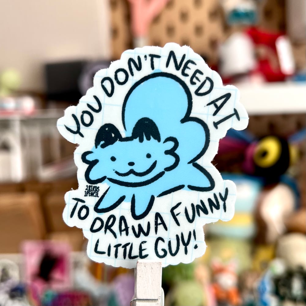 Image of Anti-AI Art Bembo vinyl sticker