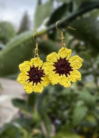 Image 3 of Sunflower Earrings