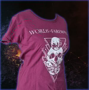 Girlie-Shirt "Butterfly Skull burgundy"