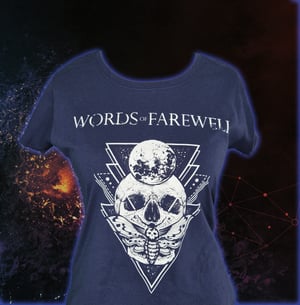 Copy of Girlie-Shirt "Butterfly Skull navy"