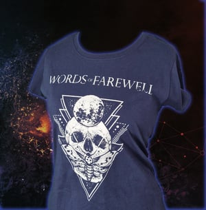 Copy of Girlie-Shirt "Butterfly Skull navy"