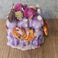 Image 9 of Intention Candle with Mini Broomstick, Crystals & Dried Florals for Calm Energy