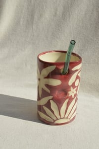 Image 16 of The SoulShine Co. Grip Straw Cup - Sangria 