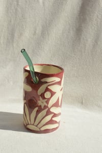 Image 1 of The SoulShine Co. Grip Straw Cup - Sangria 