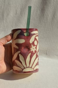 Image 17 of The SoulShine Co. Grip Straw Cup - Sangria 