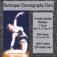 Burlesque Choreography-4 week session (April/May)
