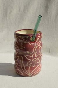 Image 1 of The SoulShine Co. Wavy Straw Cup - Sangria