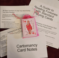 Image 1 of Cartomancy Printed Learning Deck – Divination Playing Cards for Beginners with Guides, Book, & PDF