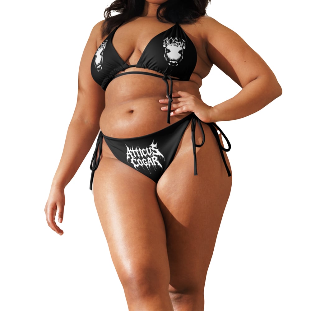 Image of Atticus Cogar Logo Black String Bikini