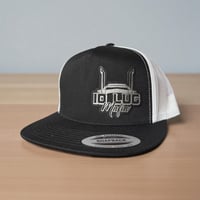 Image 4 of Leather patch flatbill hat 