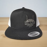 Image 5 of Leather patch flatbill hat 